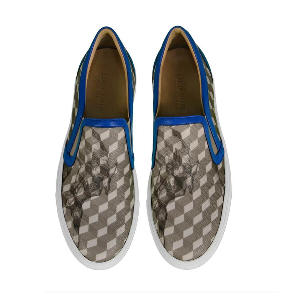 SLIP-ON Women Grey/Cobalto - Image 2