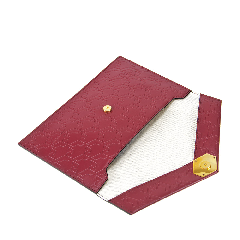 LETTERA POUCH Monogram Burgundy - Image 2