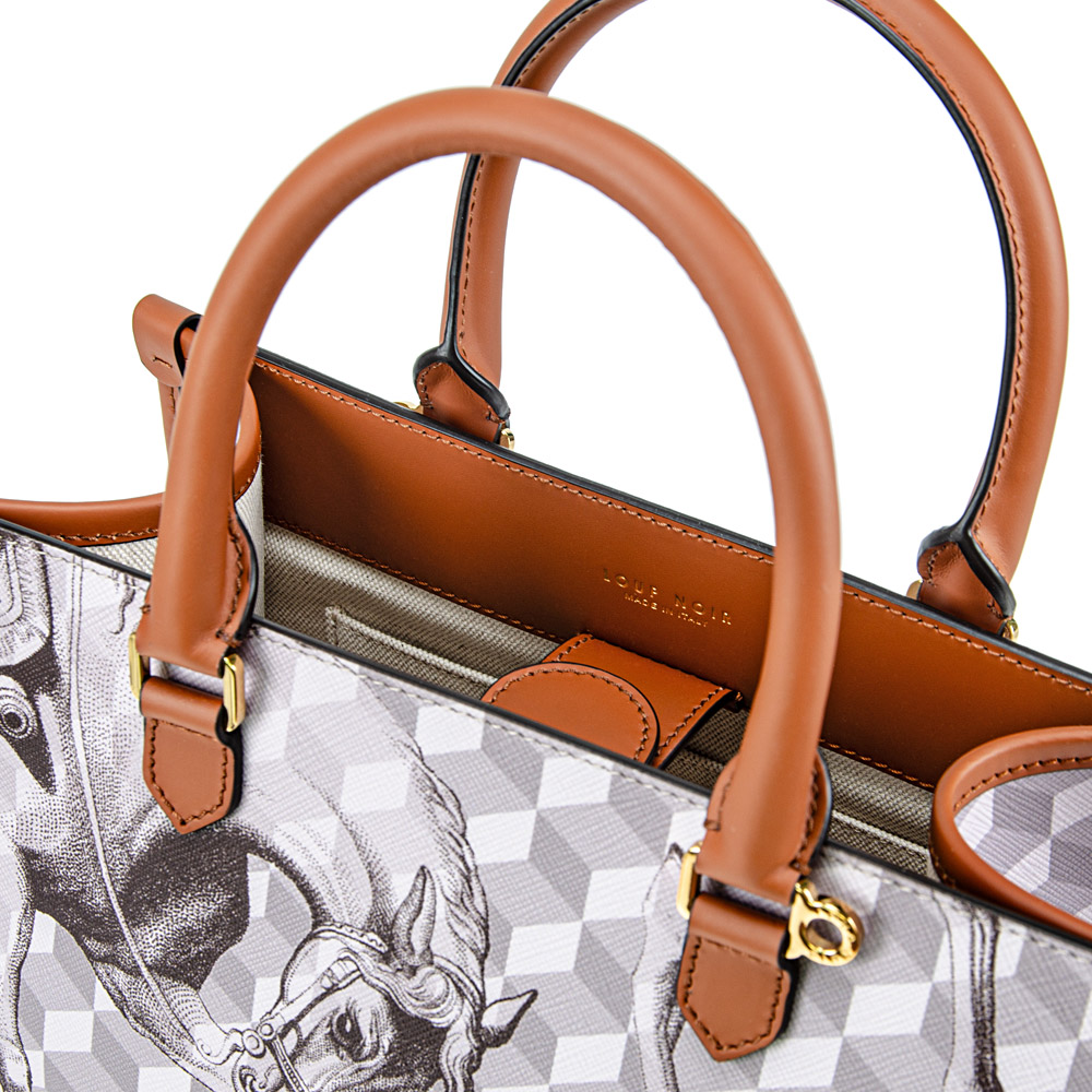 MINI SPIAGGIA TOTE BAG Cheval Sand/Toffee - Image 3