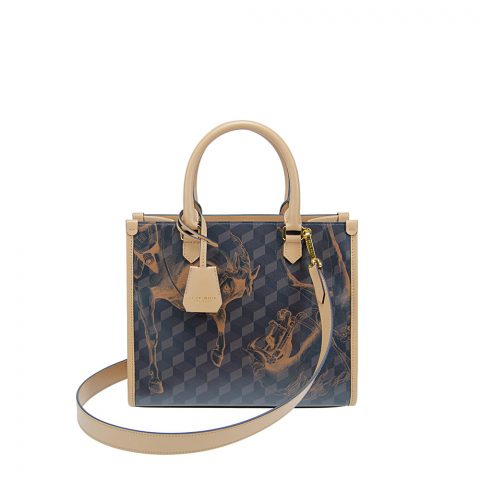 MINI SPIAGGIA TOTE BAG Cheval Brown/Dijon