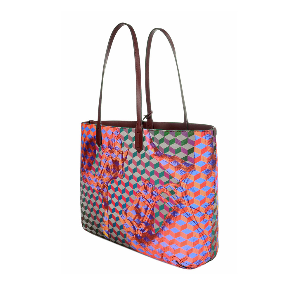 Leather-lined Shopper Cheval Bordeaux - Image 3