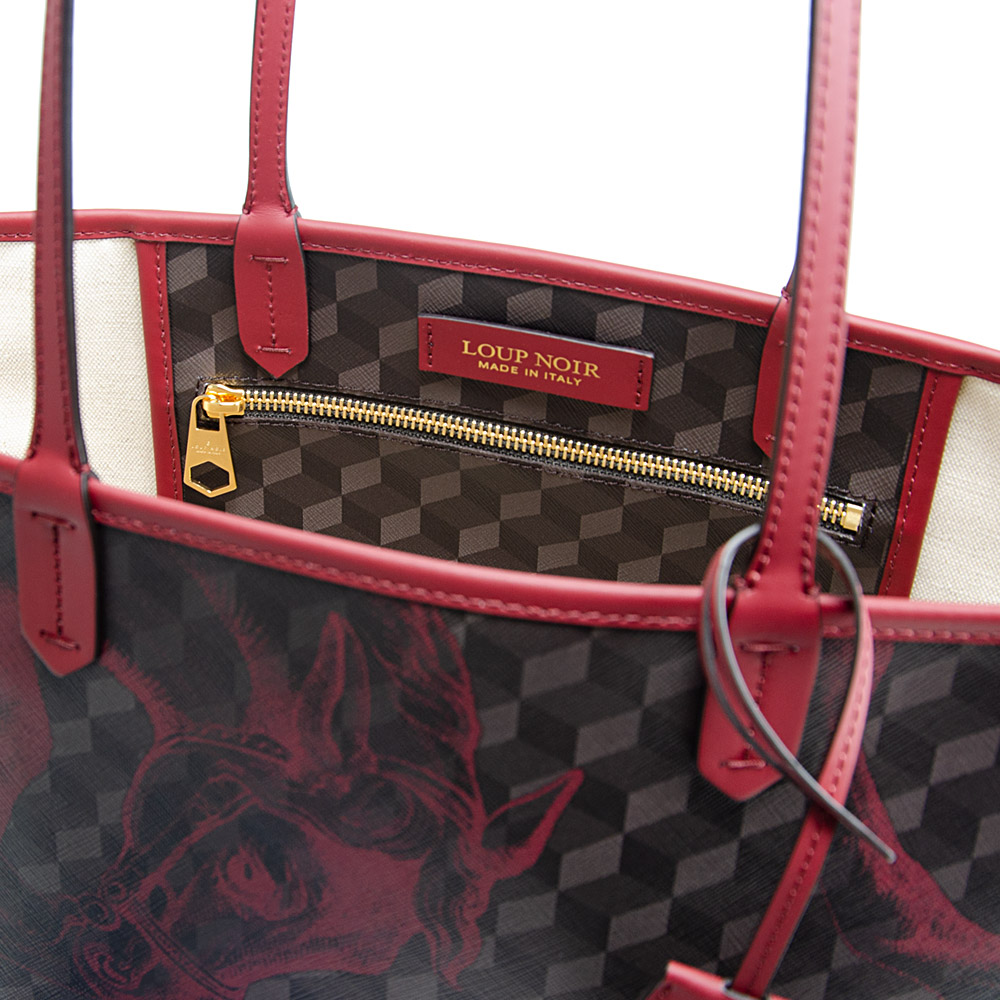 SHOPPER SMALL Cheval Brown Burgundy - Image 3