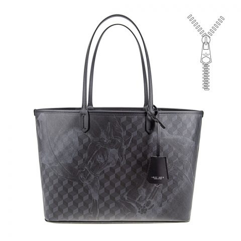 SHOPPER SMALL ZIP Cheval Deep Noir