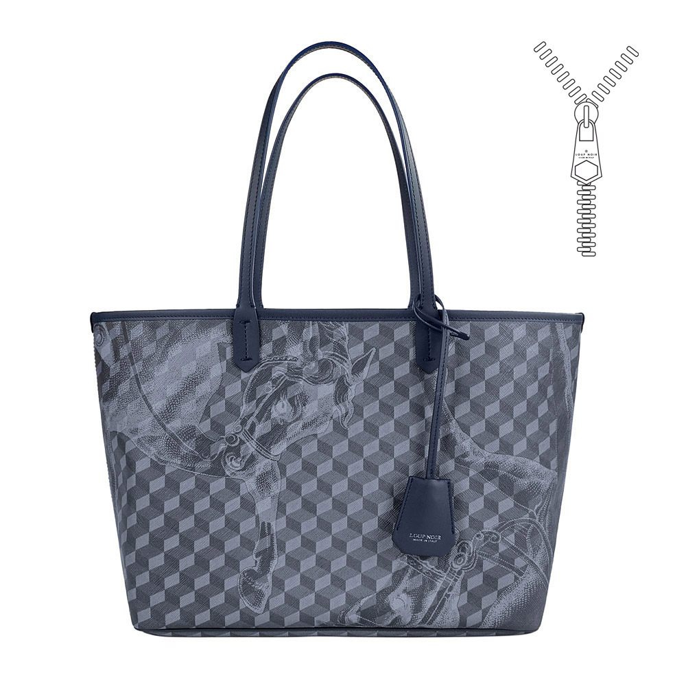 SHOPPER SMALL ZIP Cheval Darkblue