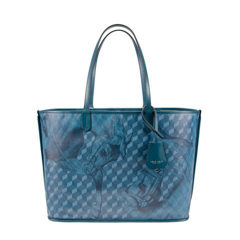 ST. TROPEZ SHOPPER SMALL Toile Petrol