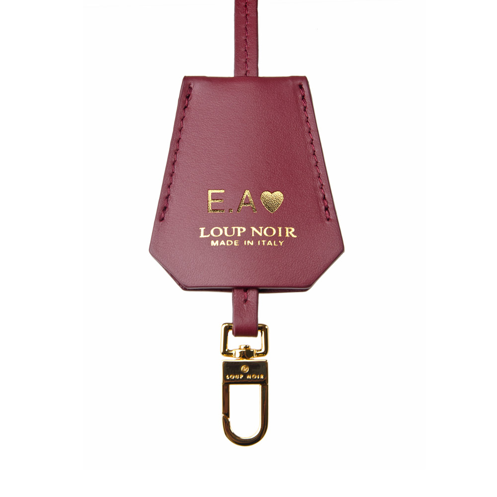 LEATHER TAG Burgundy