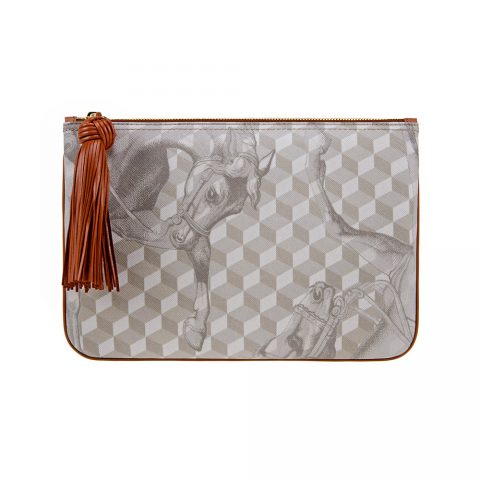 TASSEL POUCH Cheval Sand/Toffee
