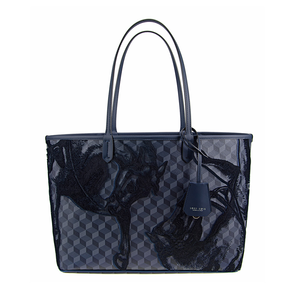 VELVET SHOPPER SMALL Darkblue