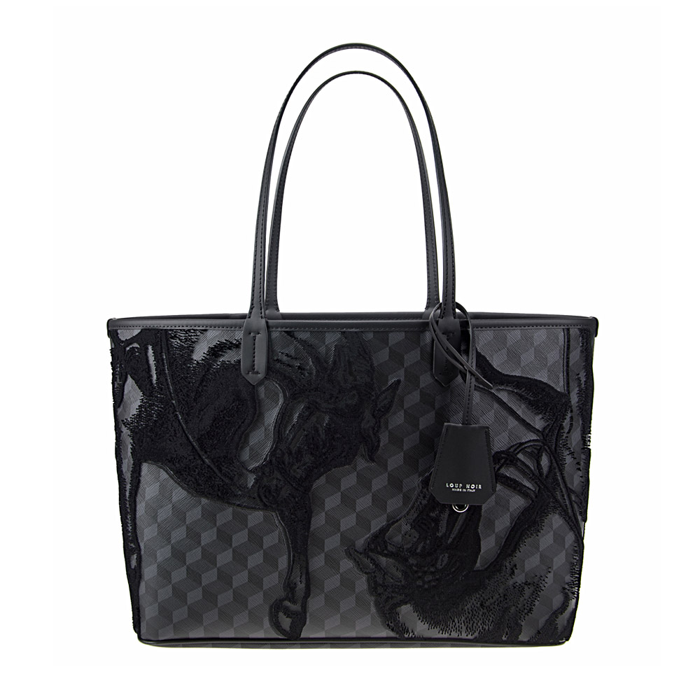 VELVET SHOPPER SMALL Deep Noir