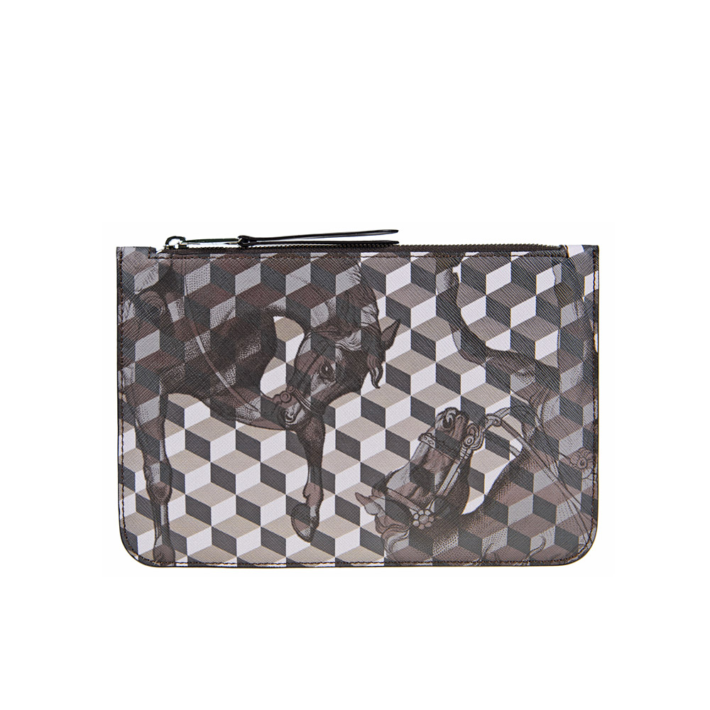 ZIP POUCH Cheval Darkbrown